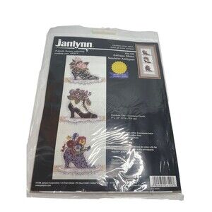 NEW Janlynn Cross Stitch #26-100 Antique Shoes 7" x 22"